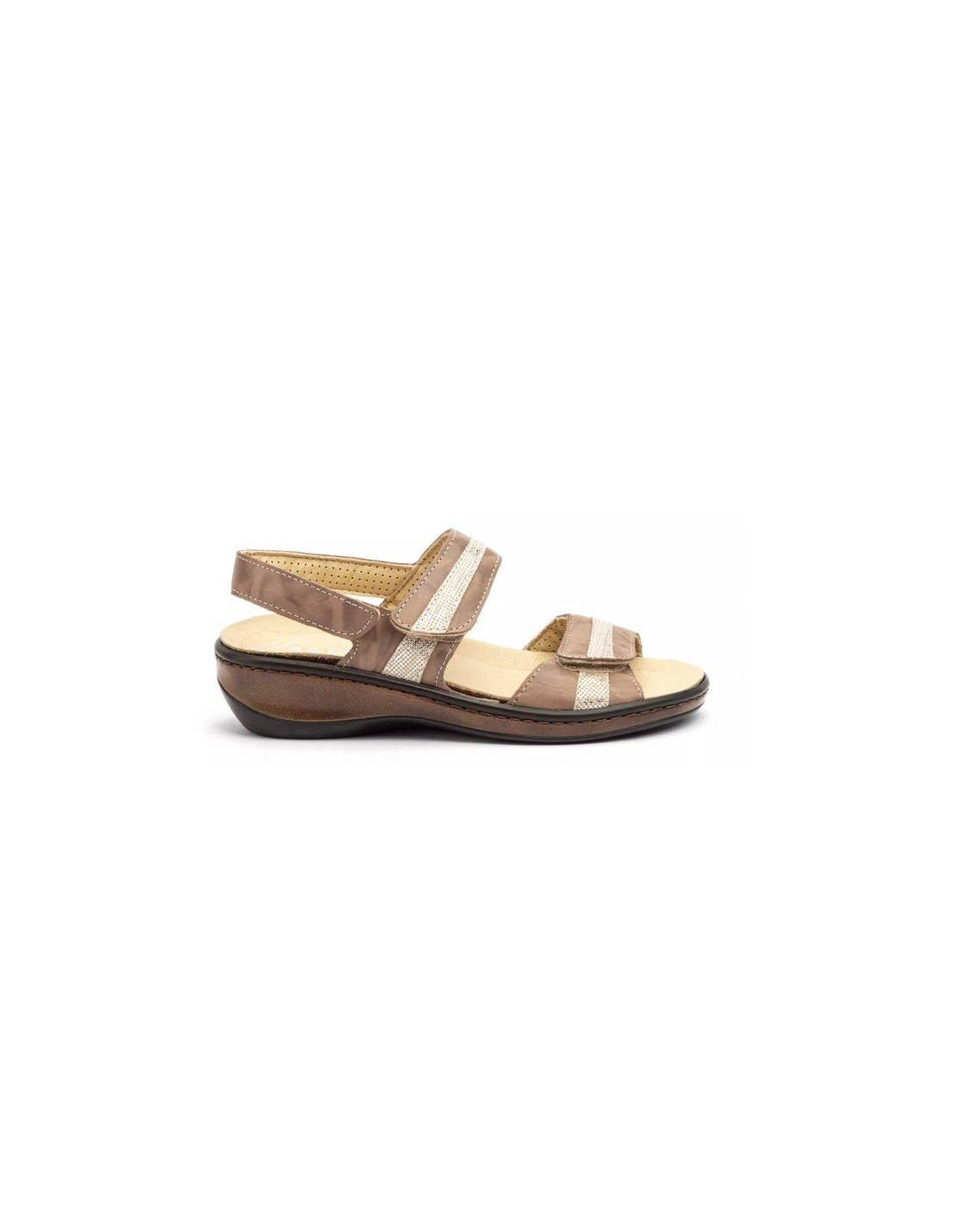 Comprar Sandalias Piel C Modas Taupe A Precio De Oferta