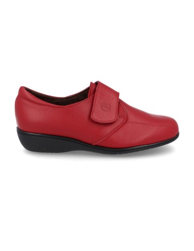 Zapatos confort velcro rojo