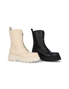 Gel plant military ankle boots