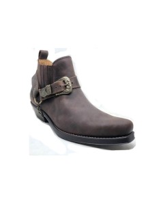 Cawboy leather biker ankle boots