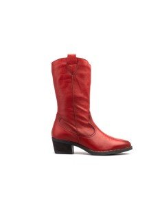 Botas Mujer Cowboy Piel Rojas 2