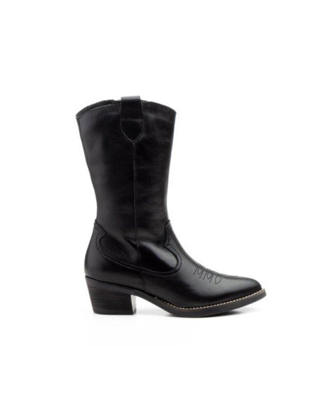 Botas Mujer Cowboy Piel Negras