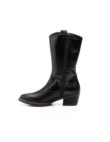 Botas Mujer Cowboy Piel Negras