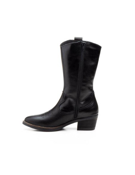 Botas Mujer Cowboy Piel Negras