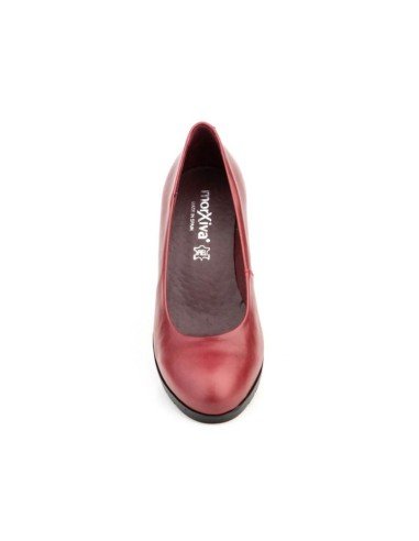 Salones mujer piel burdeos