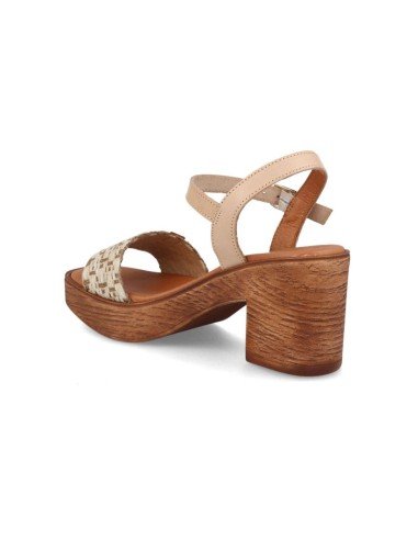 Sandalia mujer piel plataforma
