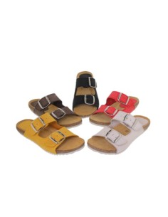 Bio leather buckle sandals