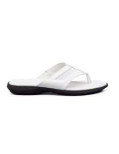 Sandalias Hombre Esclavas Piel Blanco 2