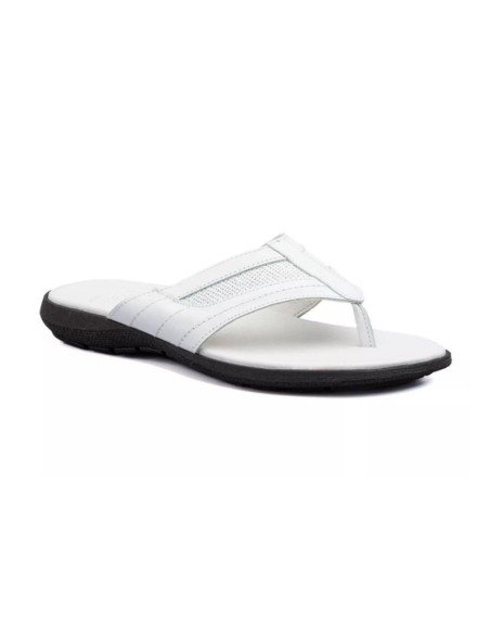 Sandalias Hombre Esclavas Piel Blanco