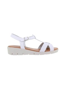 Women's white wedge sandals