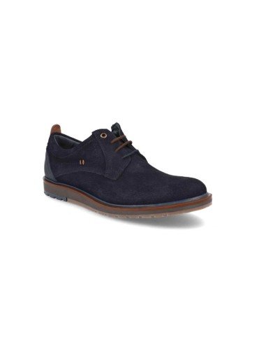 Zapatos piel serraje marino