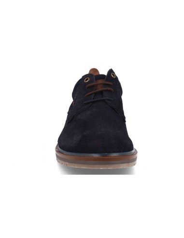 Zapatos piel serraje marino