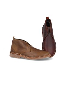 Men's safari leather ankle boots