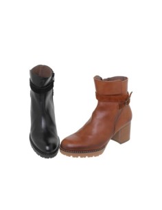 Elegant leather women's ankle boots