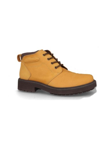 Robust leather men's ankle boots