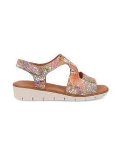 Women's multicolored leather sandals
