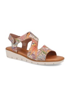 Women's multicolored leather sandals