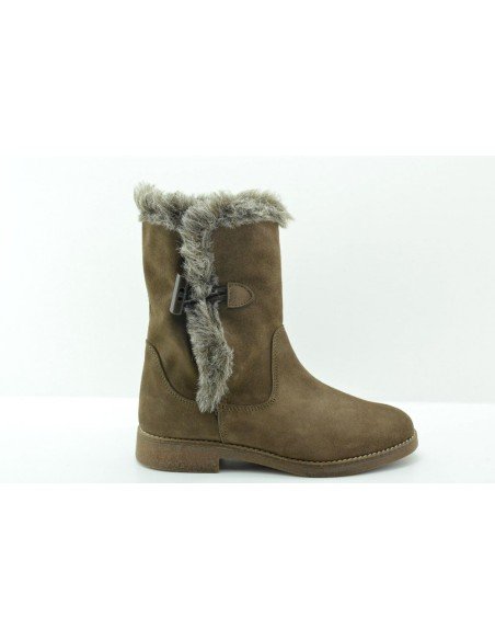 Botín Mujer Casual Serraje Pelo