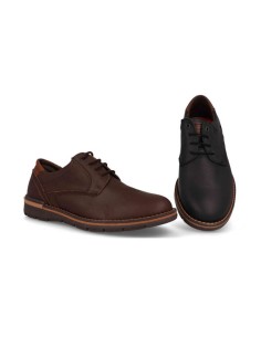Oiled leather casual shoes