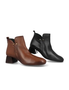 women's wide heel ankle boots
