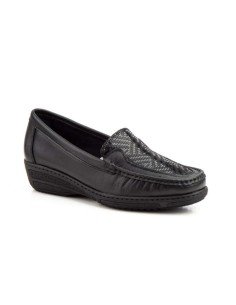 Mocasines mujer piel negro 2