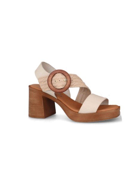 sandalias mujer piel tacon