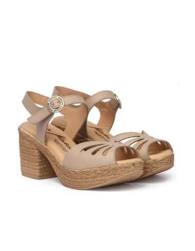 sandalias mujer tacon confort arena