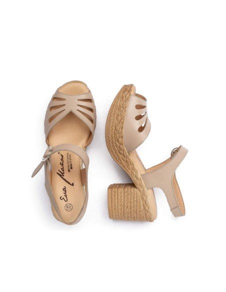 sandalias mujer tacon confort arena