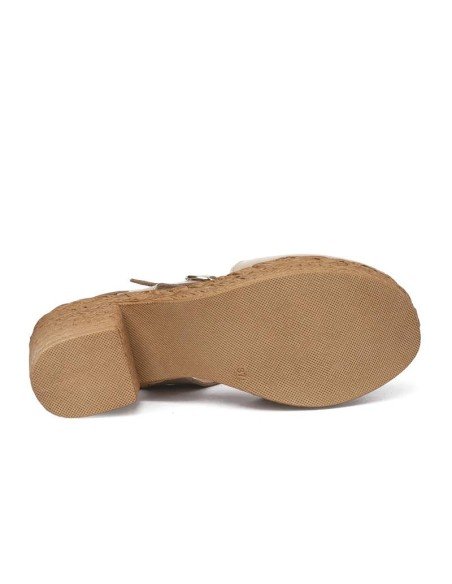 sandalias mujer tacon confort arena