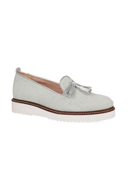 Mocasines Mujer Piel Borlas