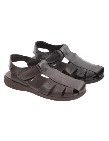 Leather sandals with Velcro 1