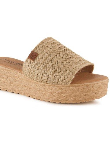 Zuecos con plataforma rafia