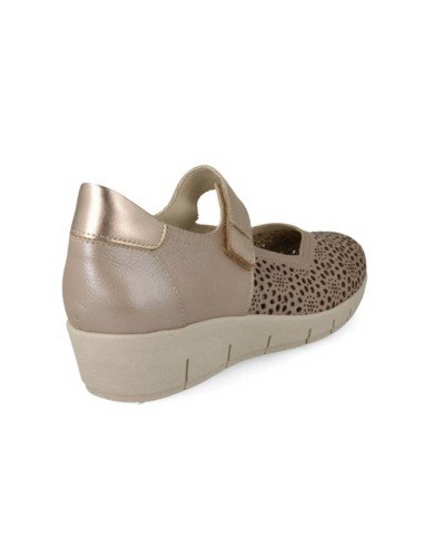 Manoletinas piel confort velcro