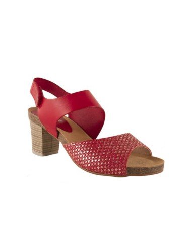 Sandalias Bio Tacón Rojo