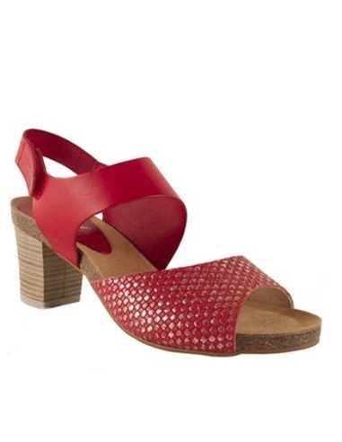 Sandalias Bio Tacón Rojo