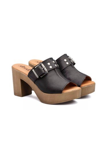Zuecos Mujer Piel Negros