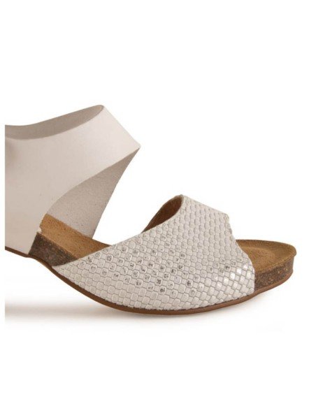 Sandalias Blancas Bio Tacón