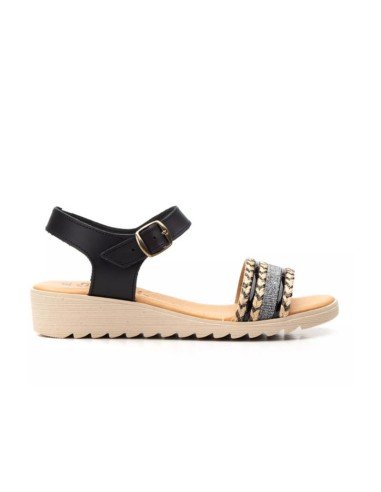 Sandalias piel negras cómodas