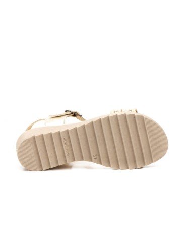 Sandalias mujer piel oro