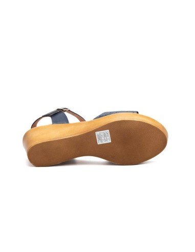 Sandalias Mujer Piel Marino