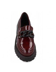 Mocasines Plataforma Charol Burdeos 2