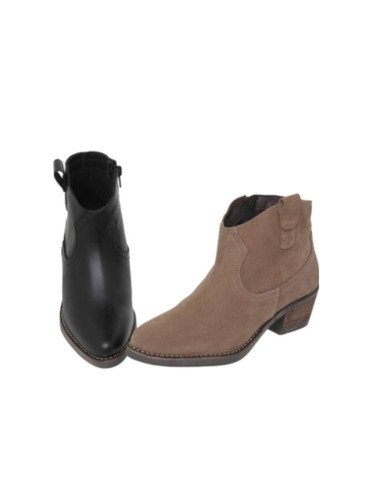 Botines cowboy piel mujer