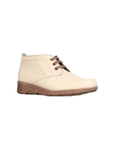 Botines cuña cómodos beige