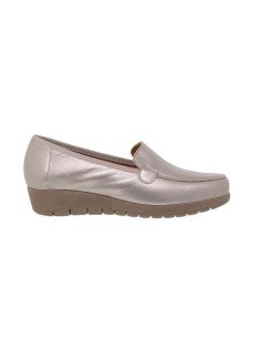 Mocasines piel metalizada mujer 2