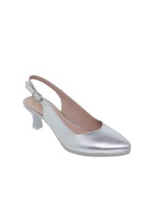 Salones tacón destalonados metalizados 2