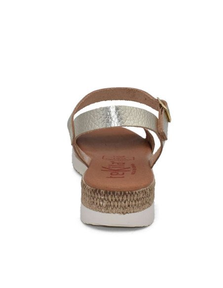 Sandalias cuña piel cómodas