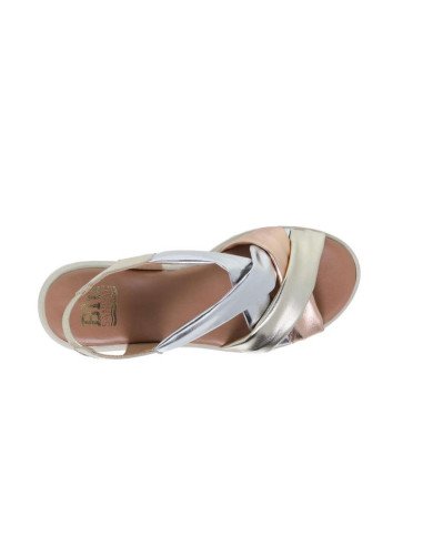 Sandalias mujer cómodas metalizadas