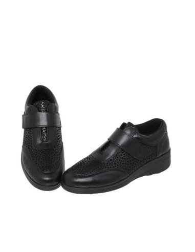 Zapato cómodo velcro negro