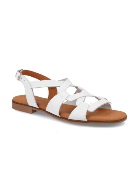 Sandalias romanas planas piel