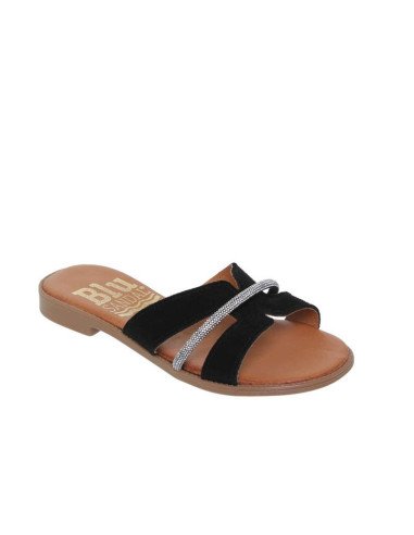 Sandalias Piel Vuelta Negras